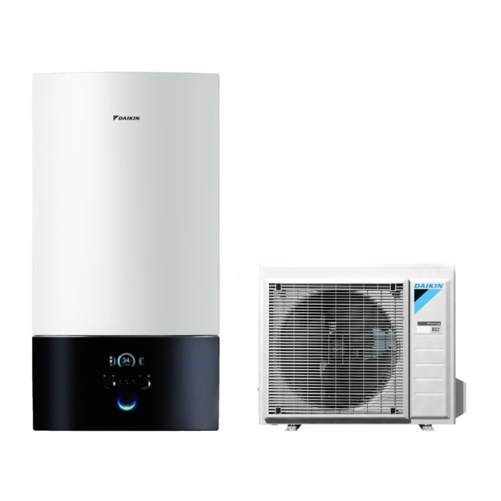 Pompa de caldura Daikin Altherma monofazata, Incalzire,14 kW, ERLA14DV3+EBBH16D6V, murala hydrobox (TVA-9%)